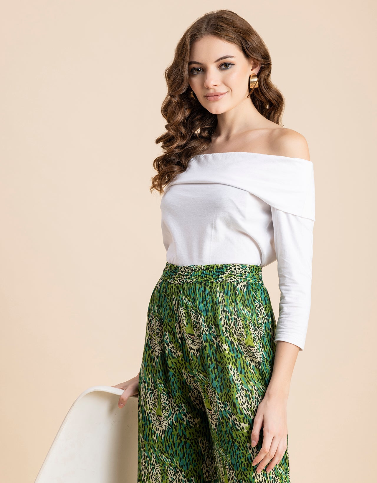 Wide Leg Printed Palazzo Pants