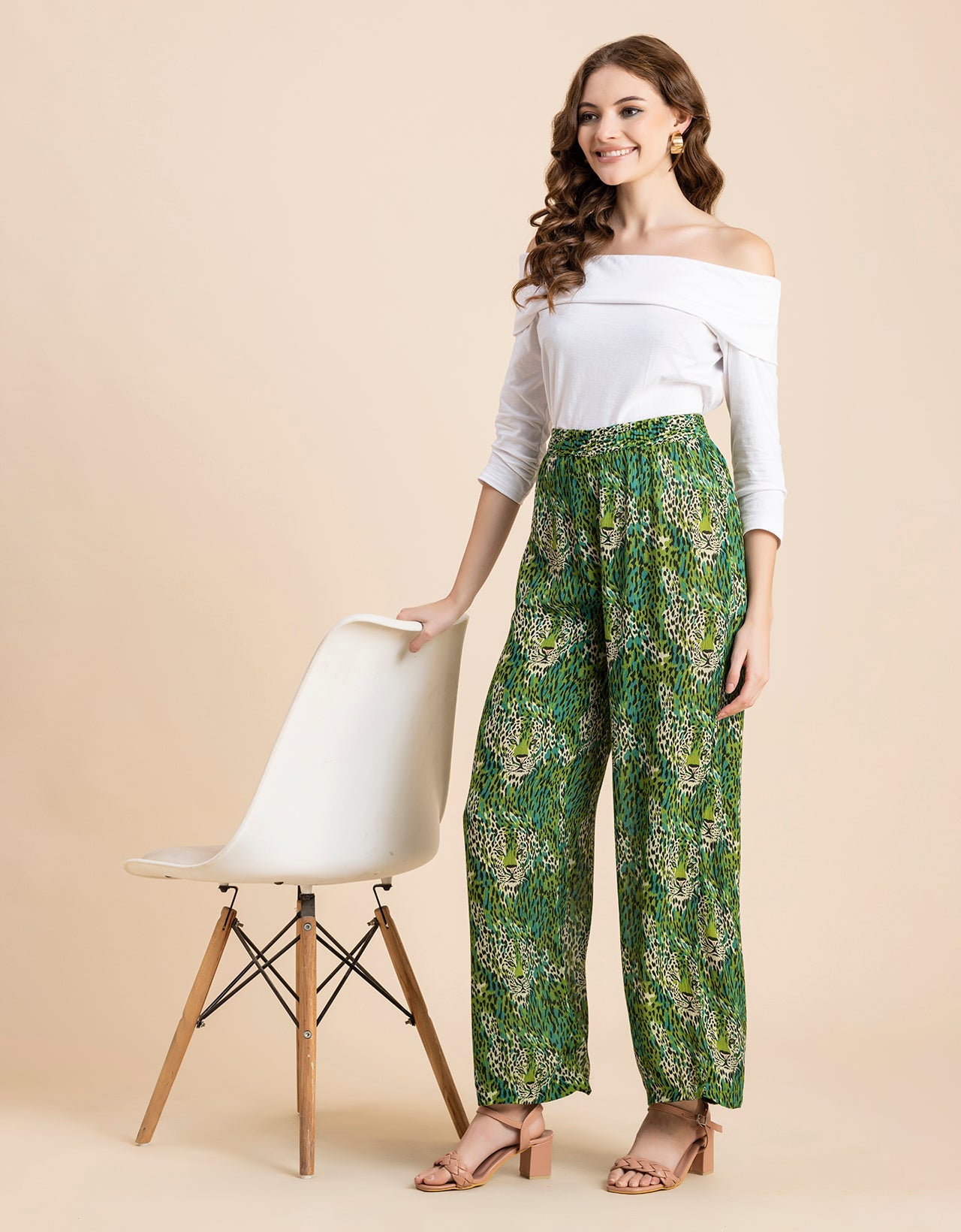 Wide Leg Printed Palazzo Pants