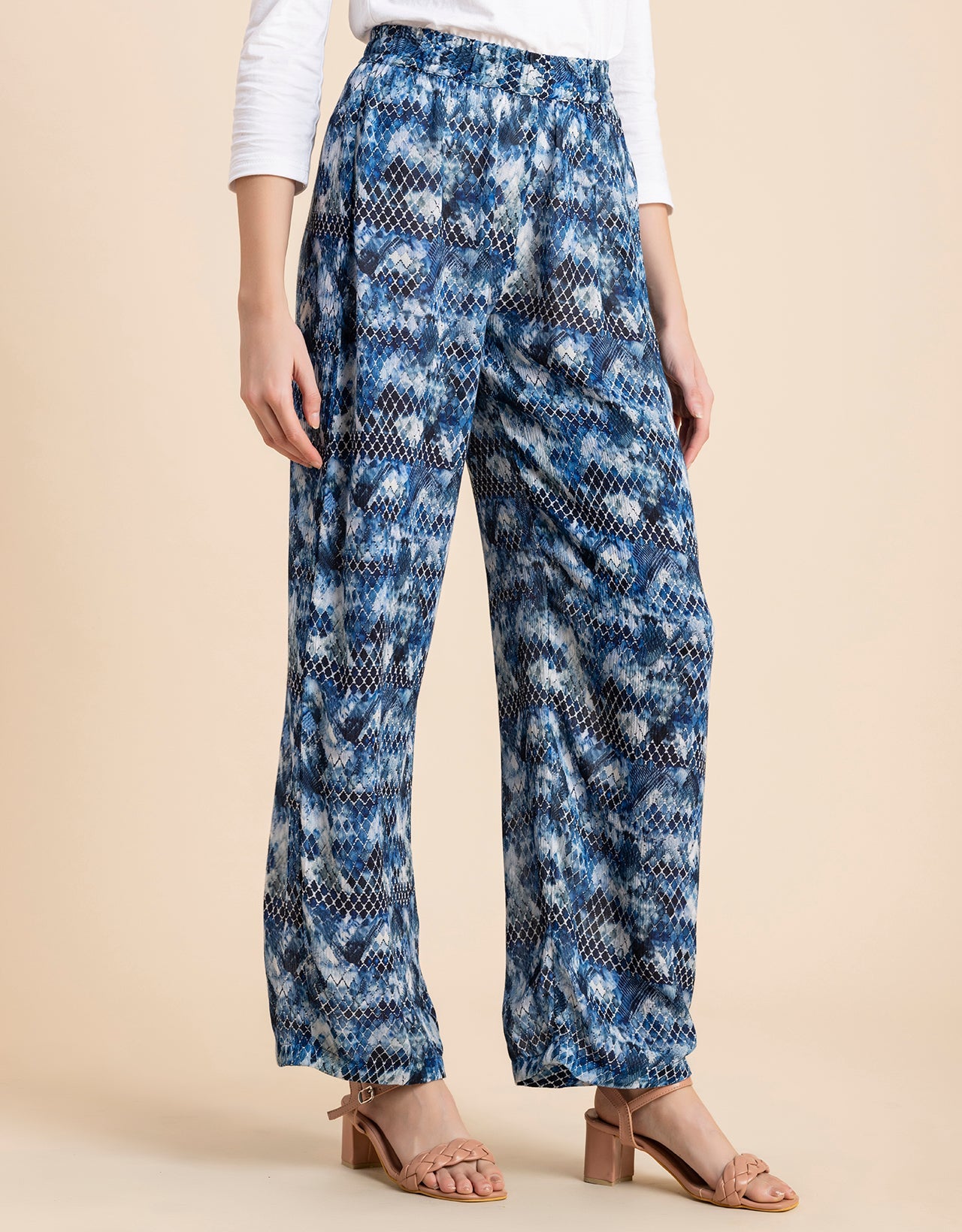 Wide Leg Printed Palazzo Pants