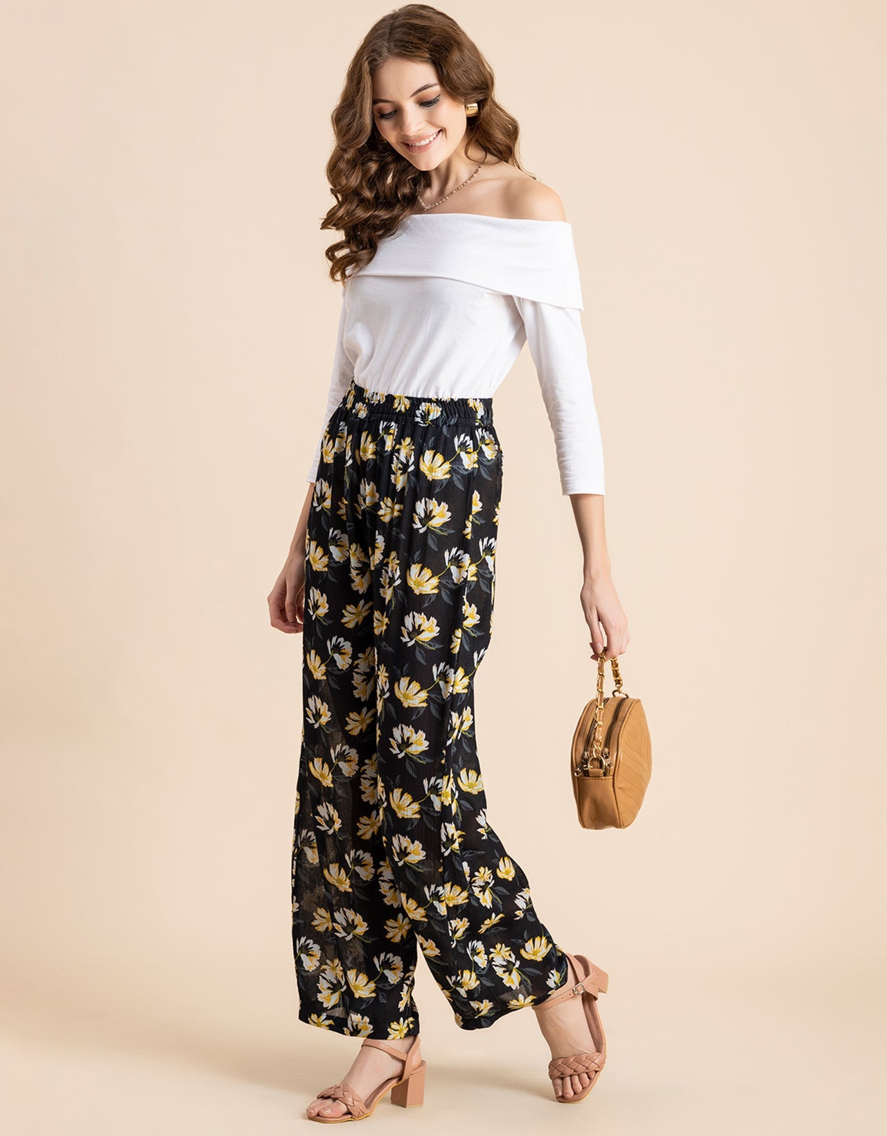Wide Leg Printed Palazzo Pants