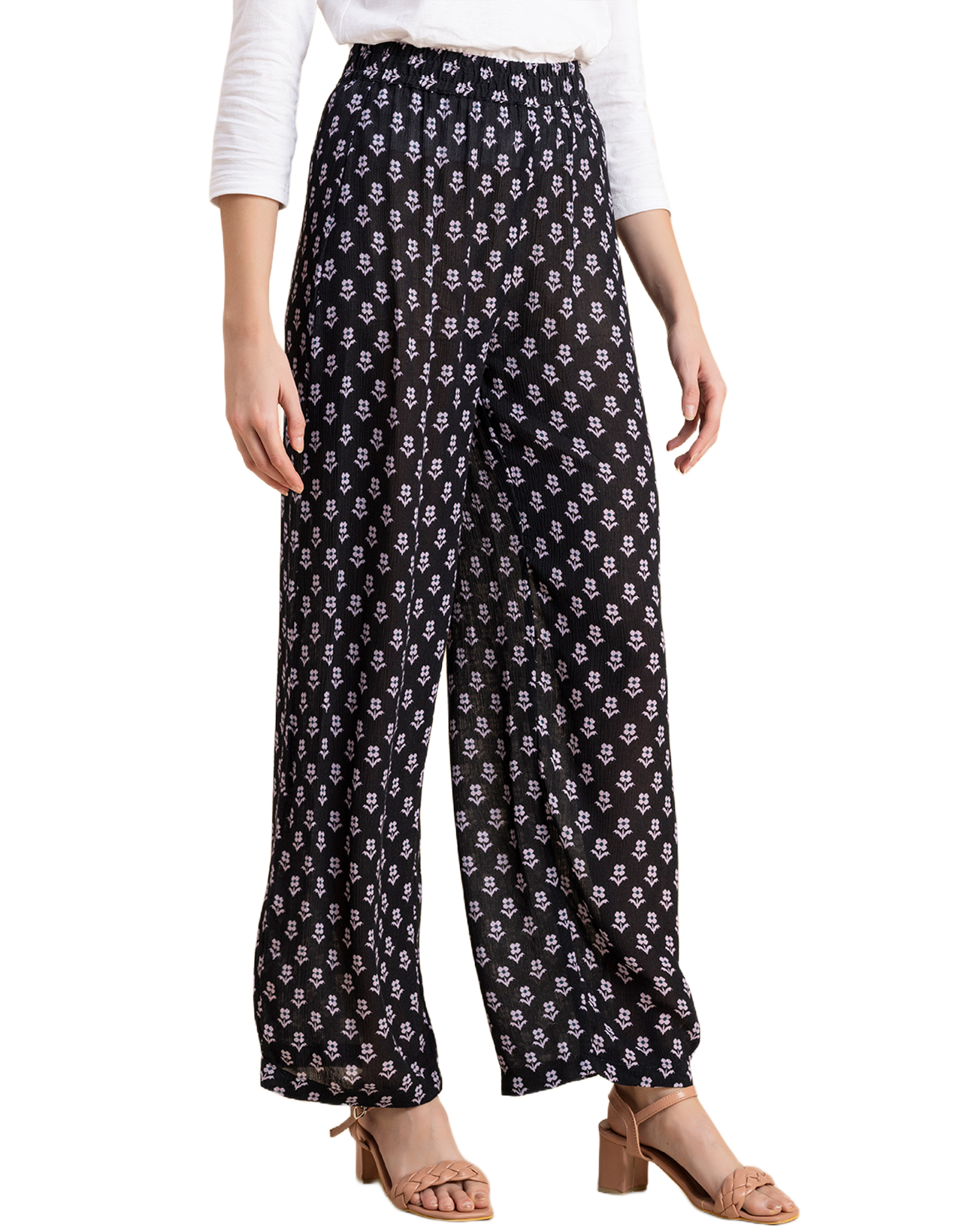 Wide Leg Printed Palazzo Pants