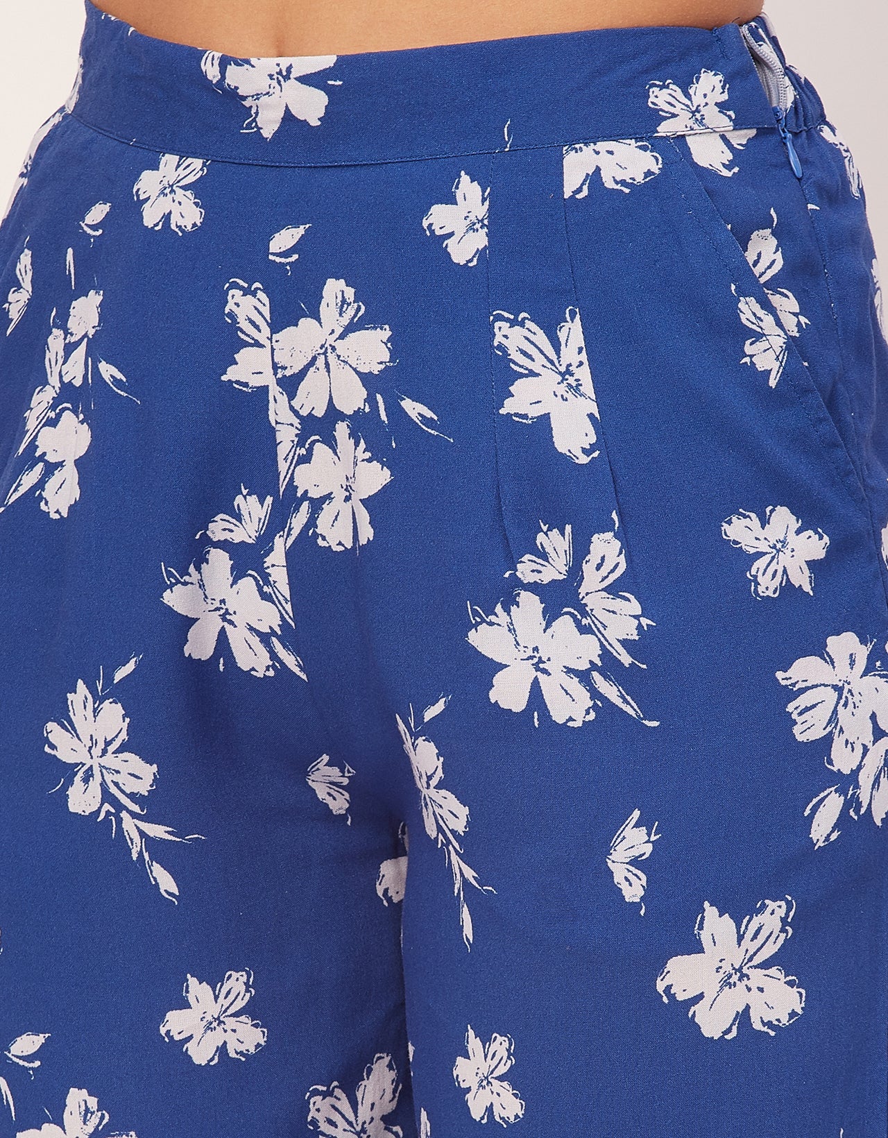 Printed Palazzo Pants, Elastic Waist