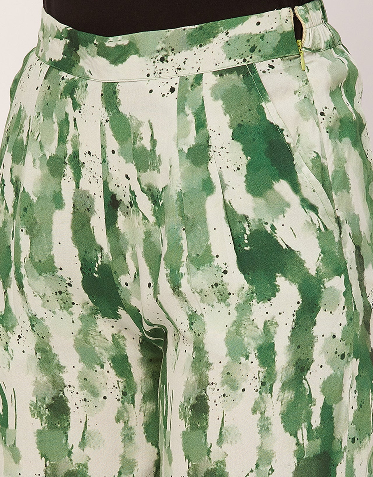 Printed Palazzo Pants, Elastic Waist