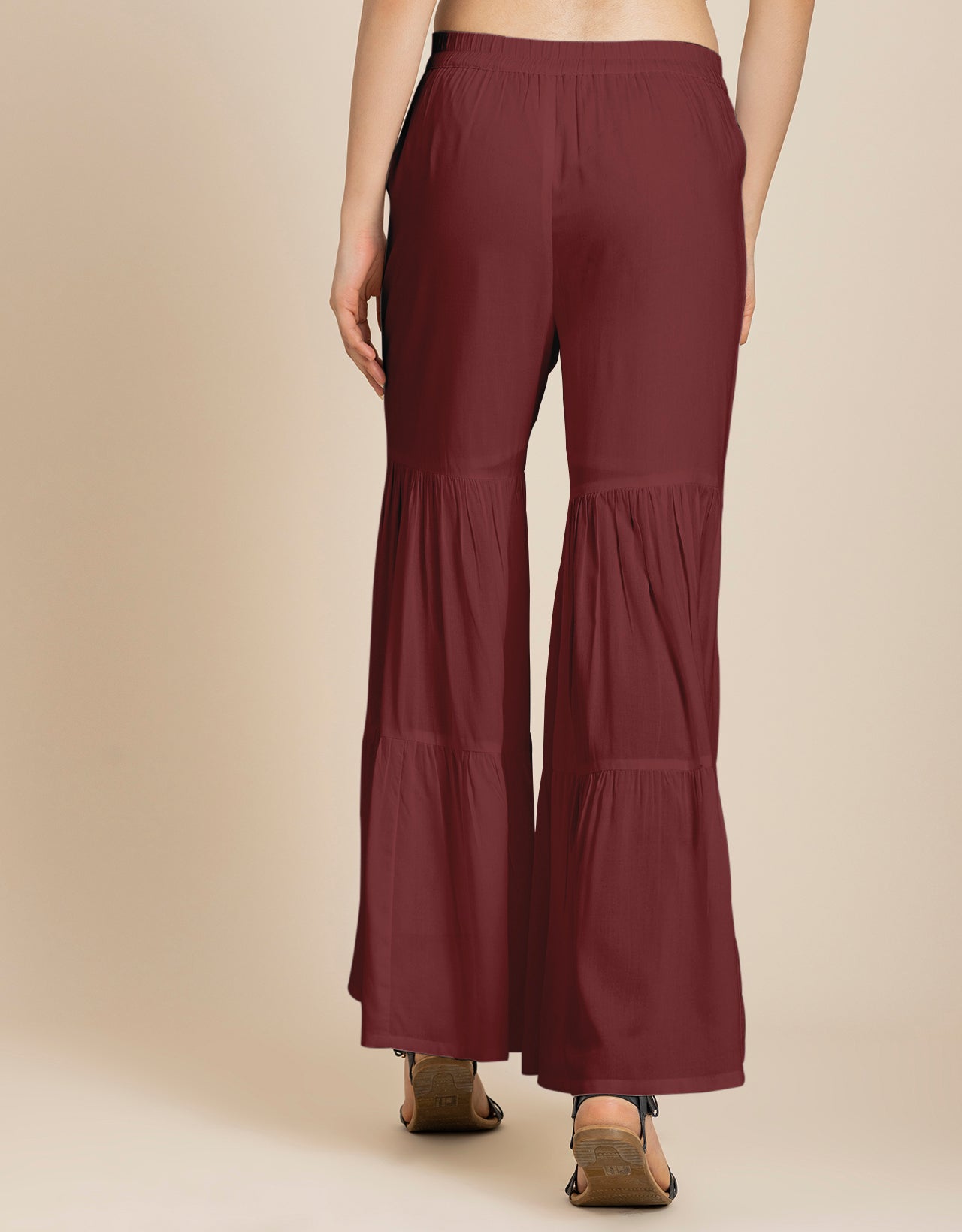 Tiered Palazzo Wide Leg Pant For Women