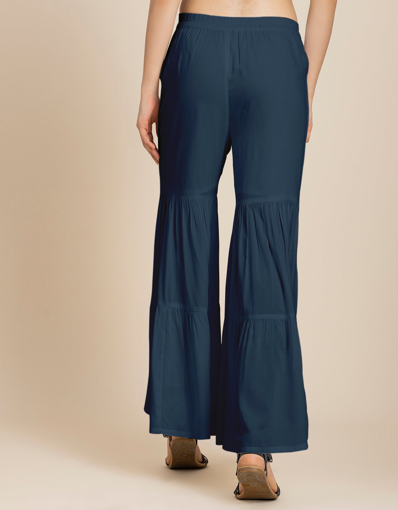 Tiered Palazzo Wide Leg Pant For Women