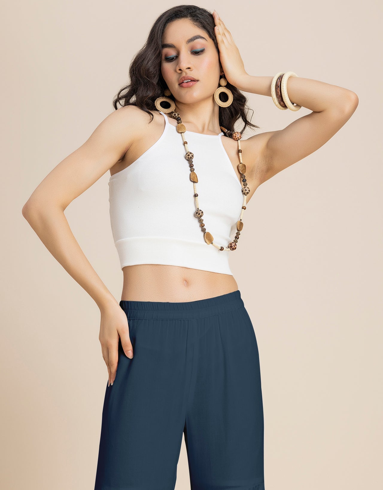 Tiered Palazzo Wide Leg Pant For Women