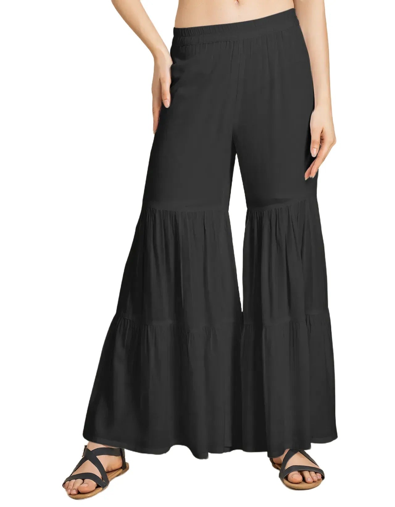Tiered Palazzo Wide Leg Pant For Women