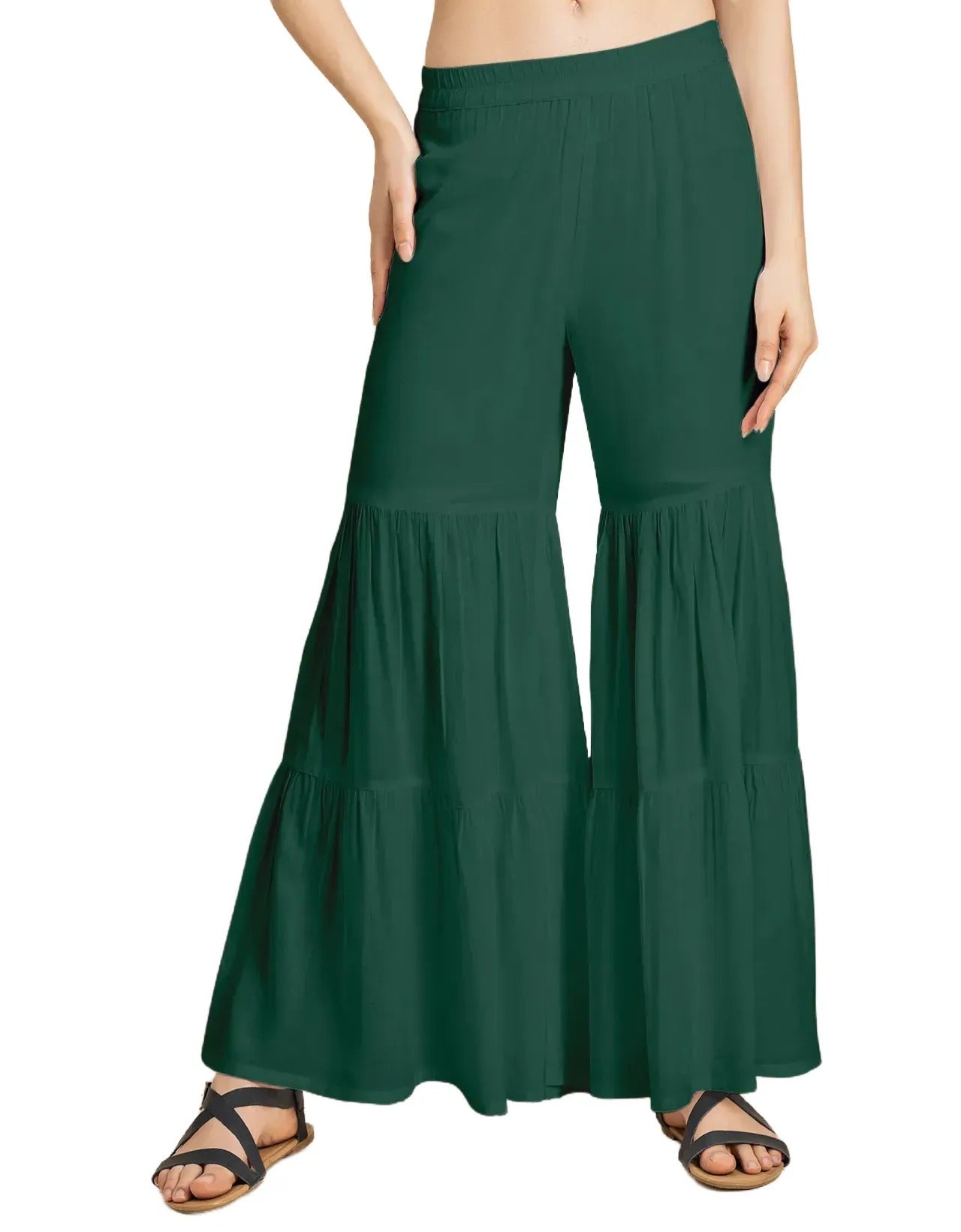 Tiered Palazzo Wide Leg Pant For Women