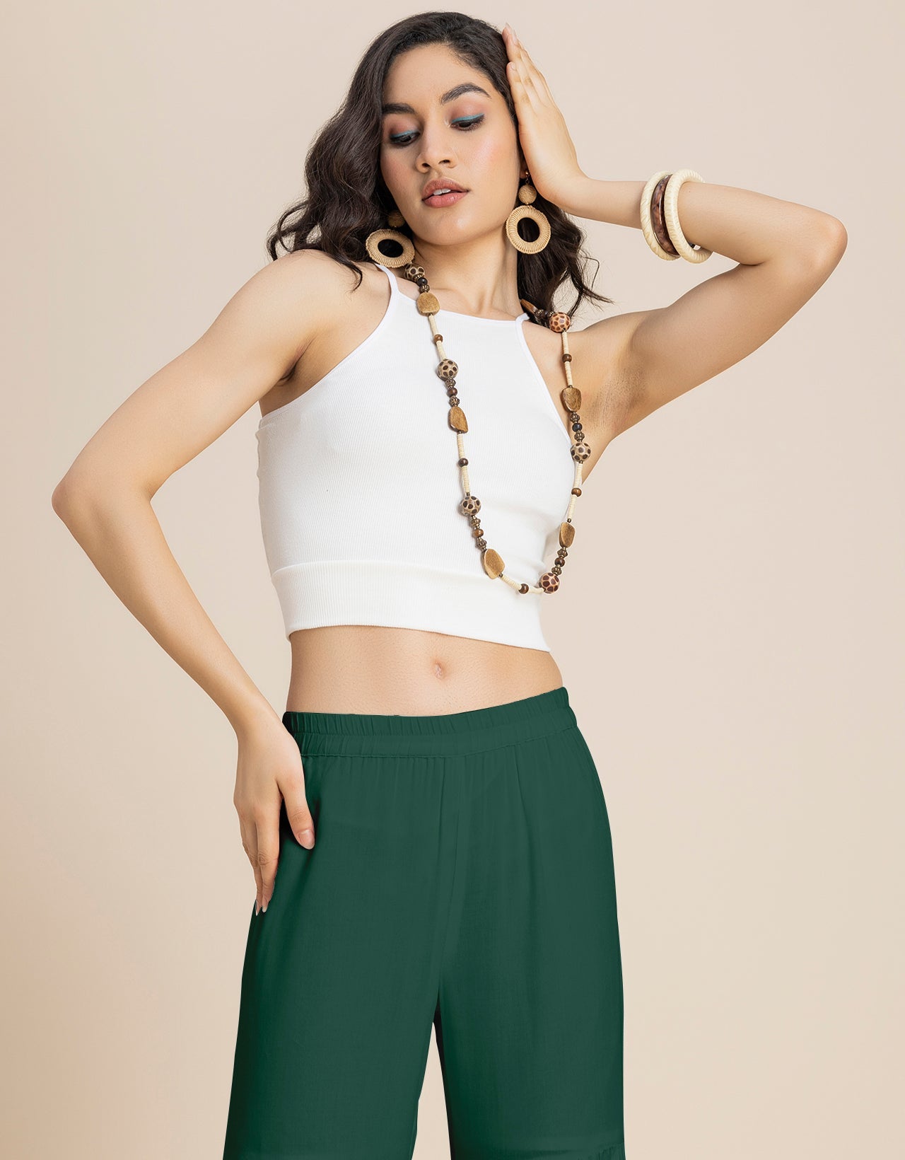 Tiered Palazzo Wide Leg Pant For Women