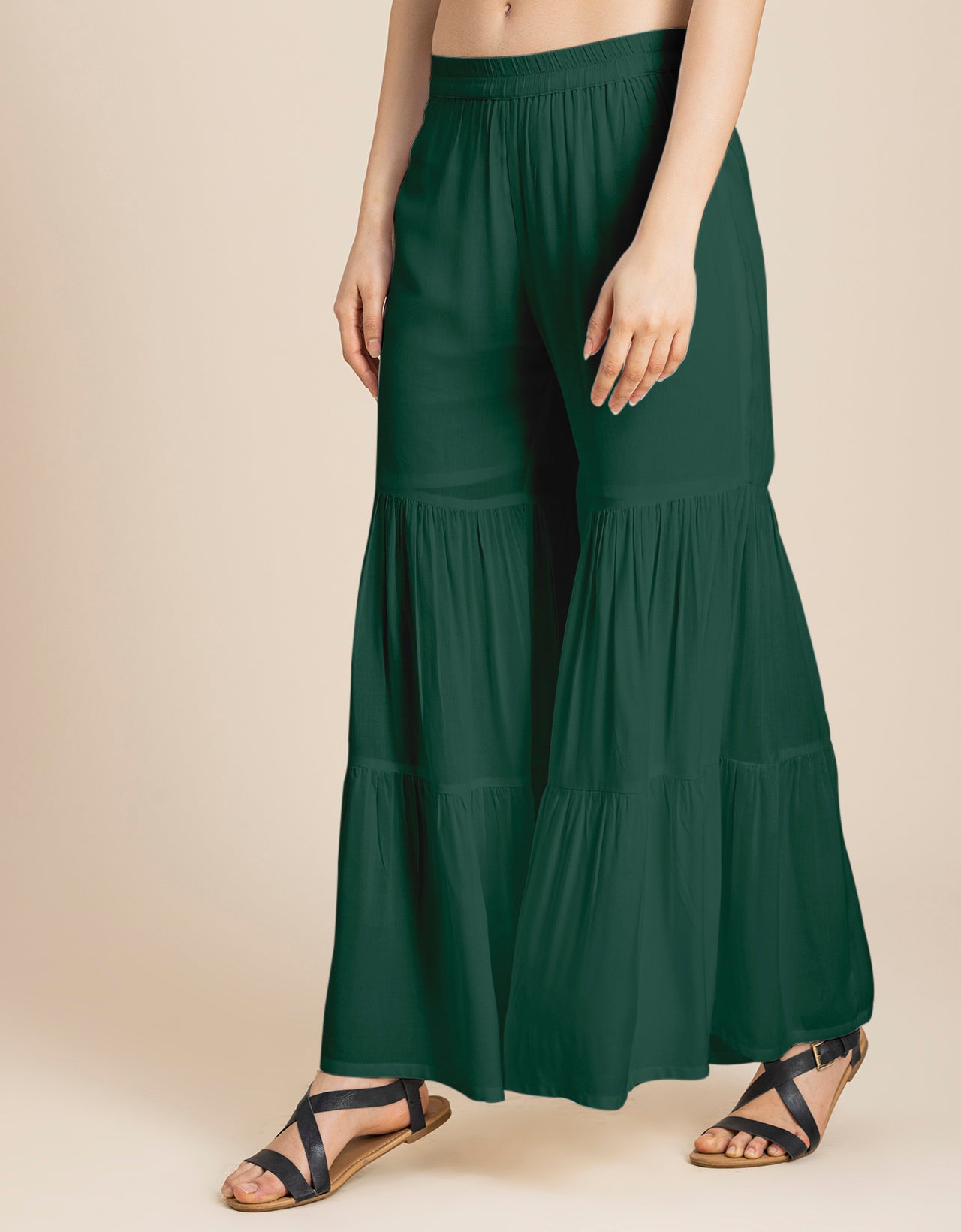 Tiered Palazzo Wide Leg Pant For Women