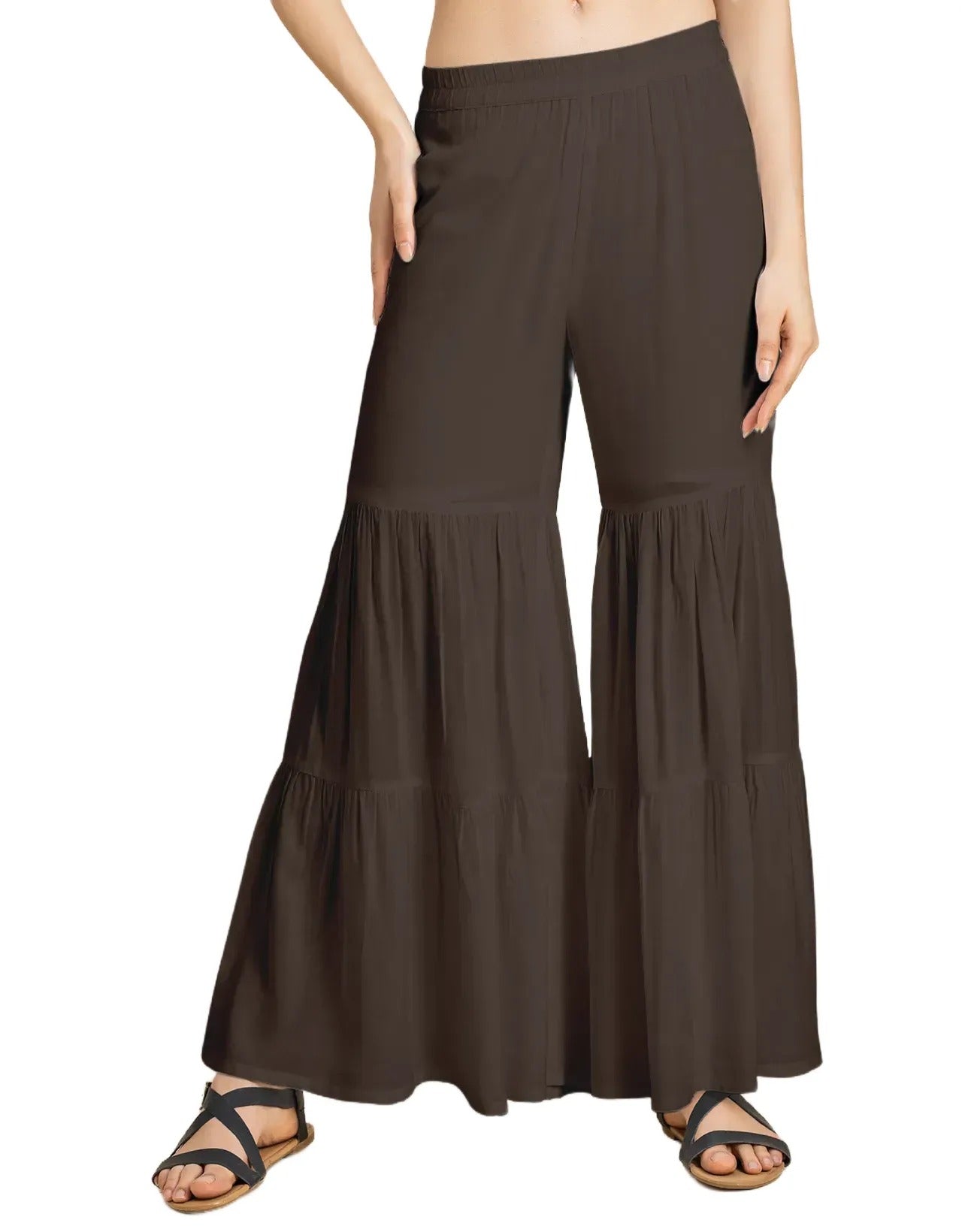 Tiered Palazzo Wide Leg Pant For Women