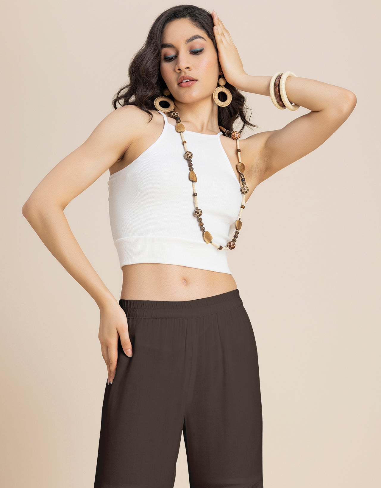 Tiered Palazzo Wide Leg Pant For Women