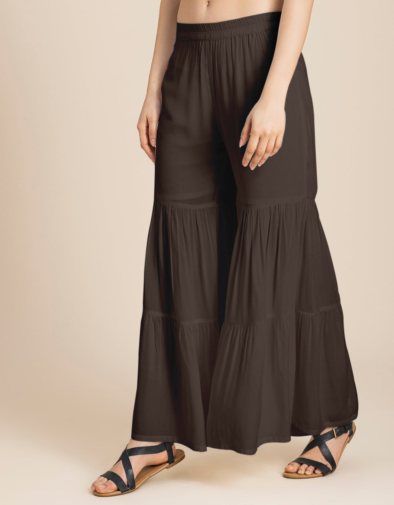 Tiered Palazzo Wide Leg Pant For Women