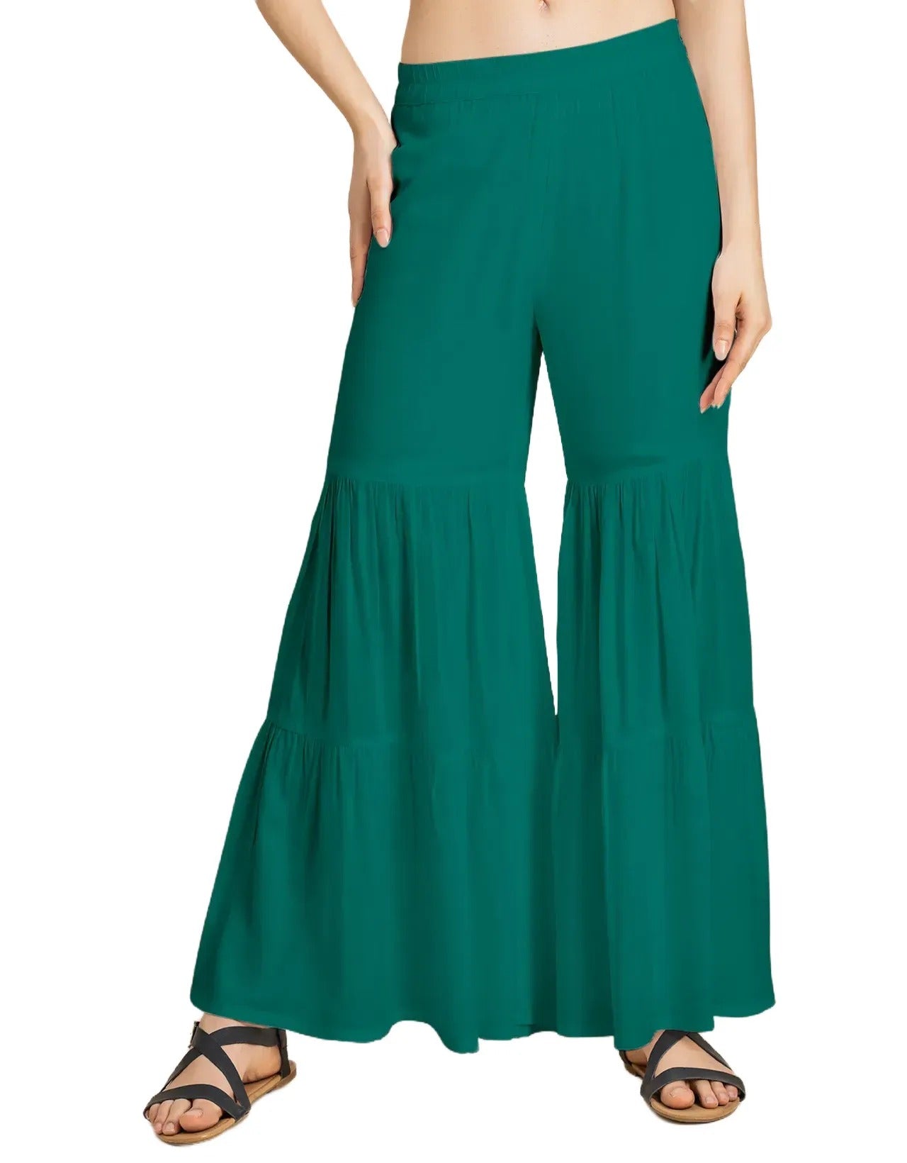 Tiered Palazzo Wide Leg Pant For Women
