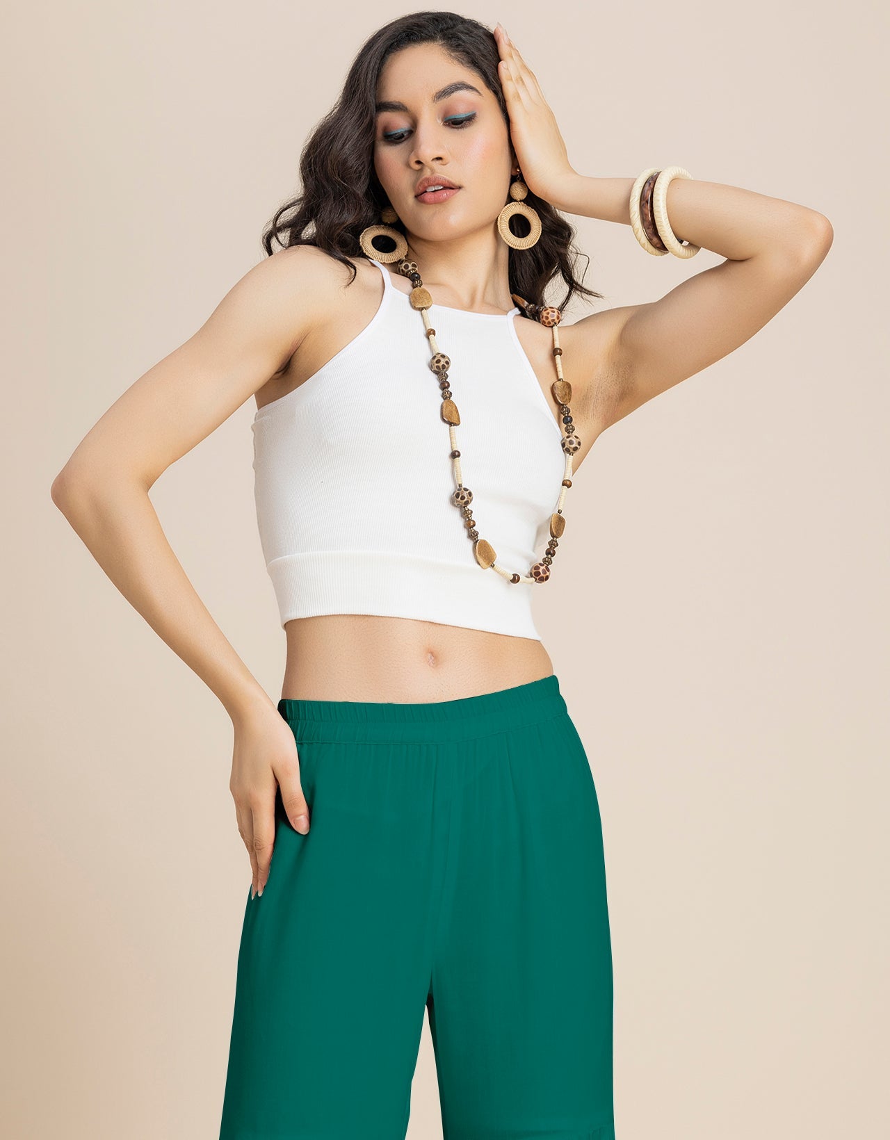 Tiered Palazzo Wide Leg Pant For Women