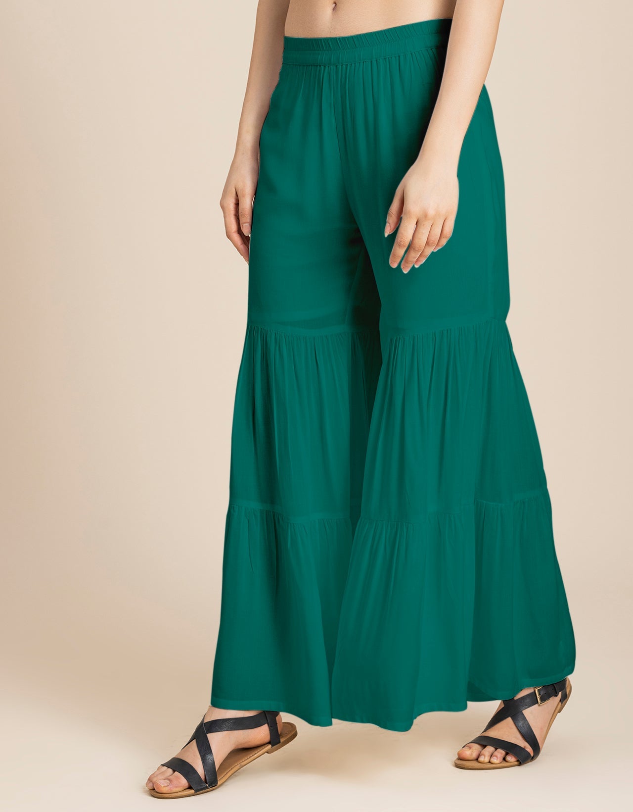 Tiered Palazzo Wide Leg Pant For Women