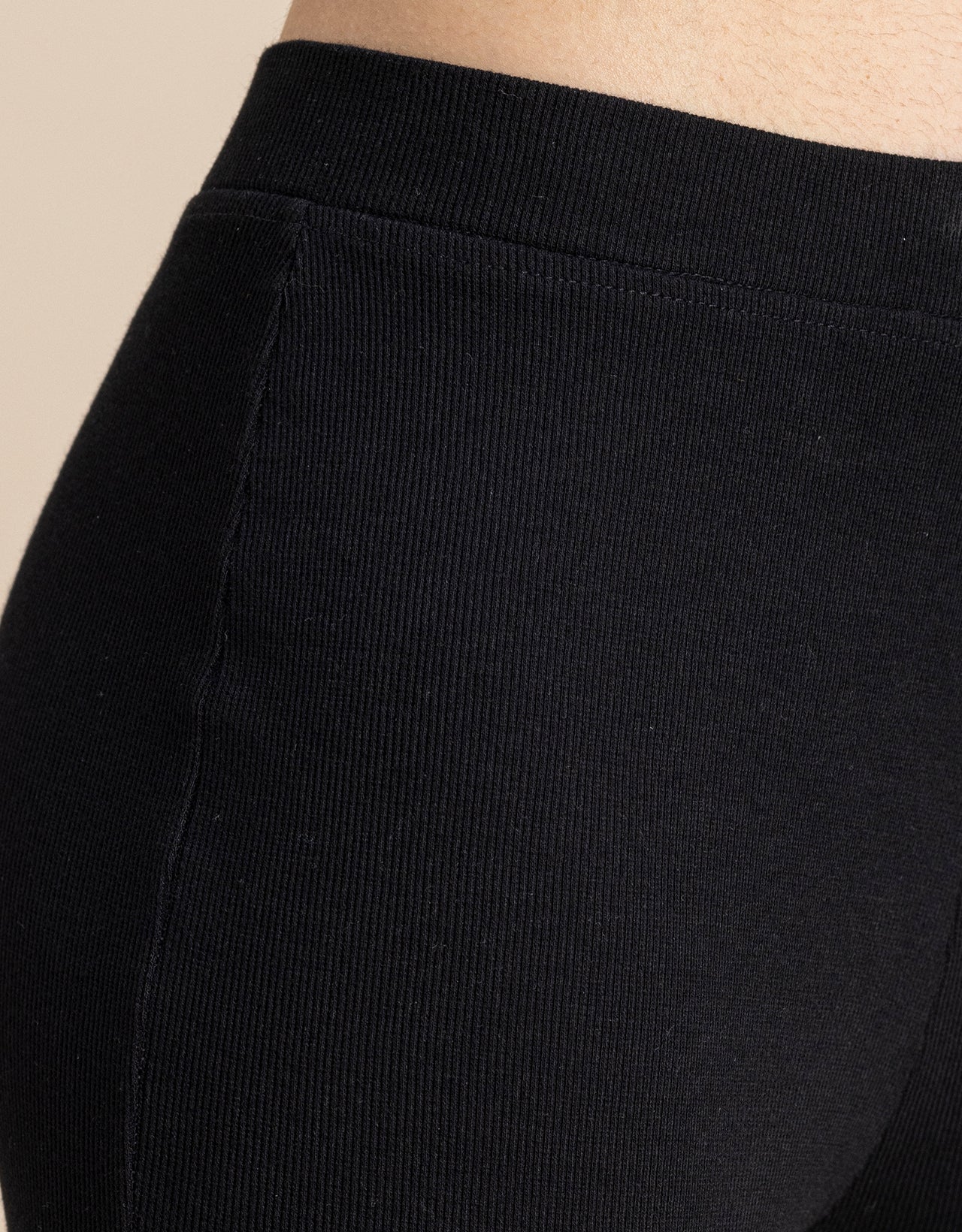Solid Women Knit Ribbed Bootcut Pants