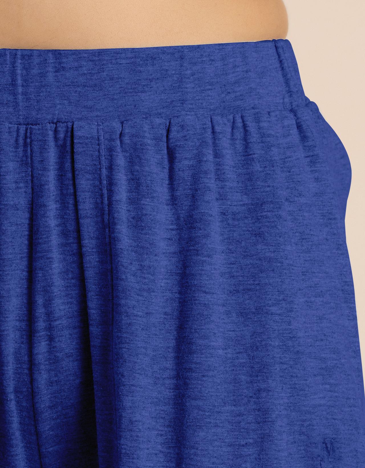 Solid Tulip Pants Jersey Crop Pants for Women