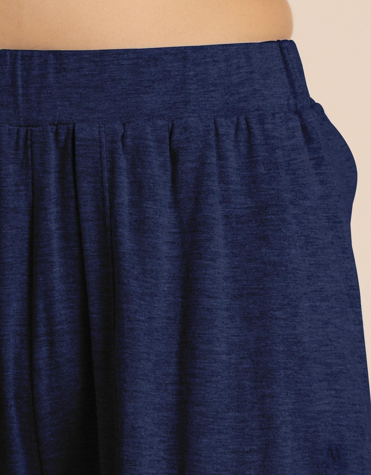 Solid Tulip Pants Jersey Crop Pants for Women