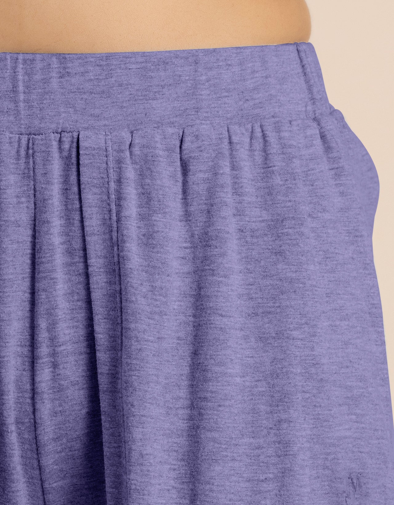 Solid Tulip Pants Jersey Crop Pants for Women