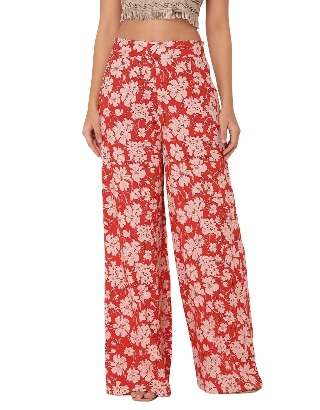 Women's High Waist Ankle Length Palazzo Pants
