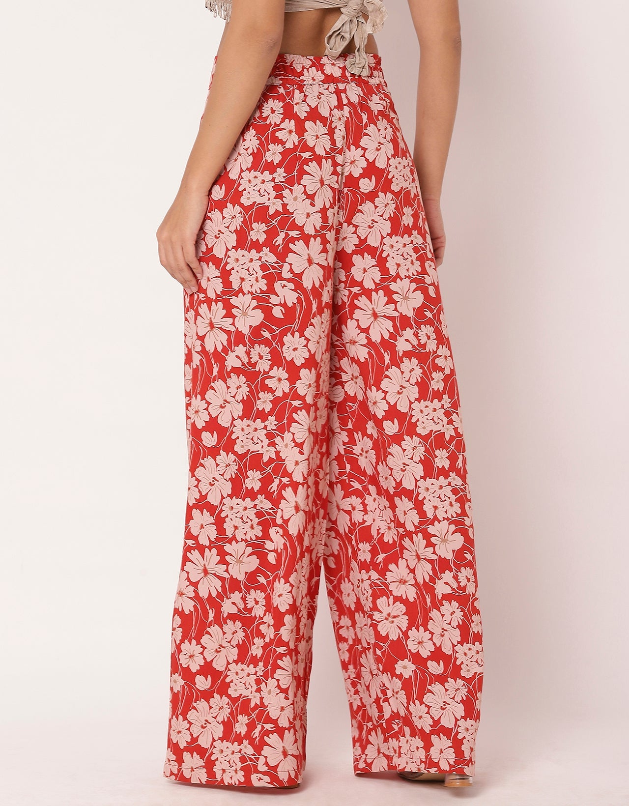 Women's High Waist Ankle Length Palazzo Pants