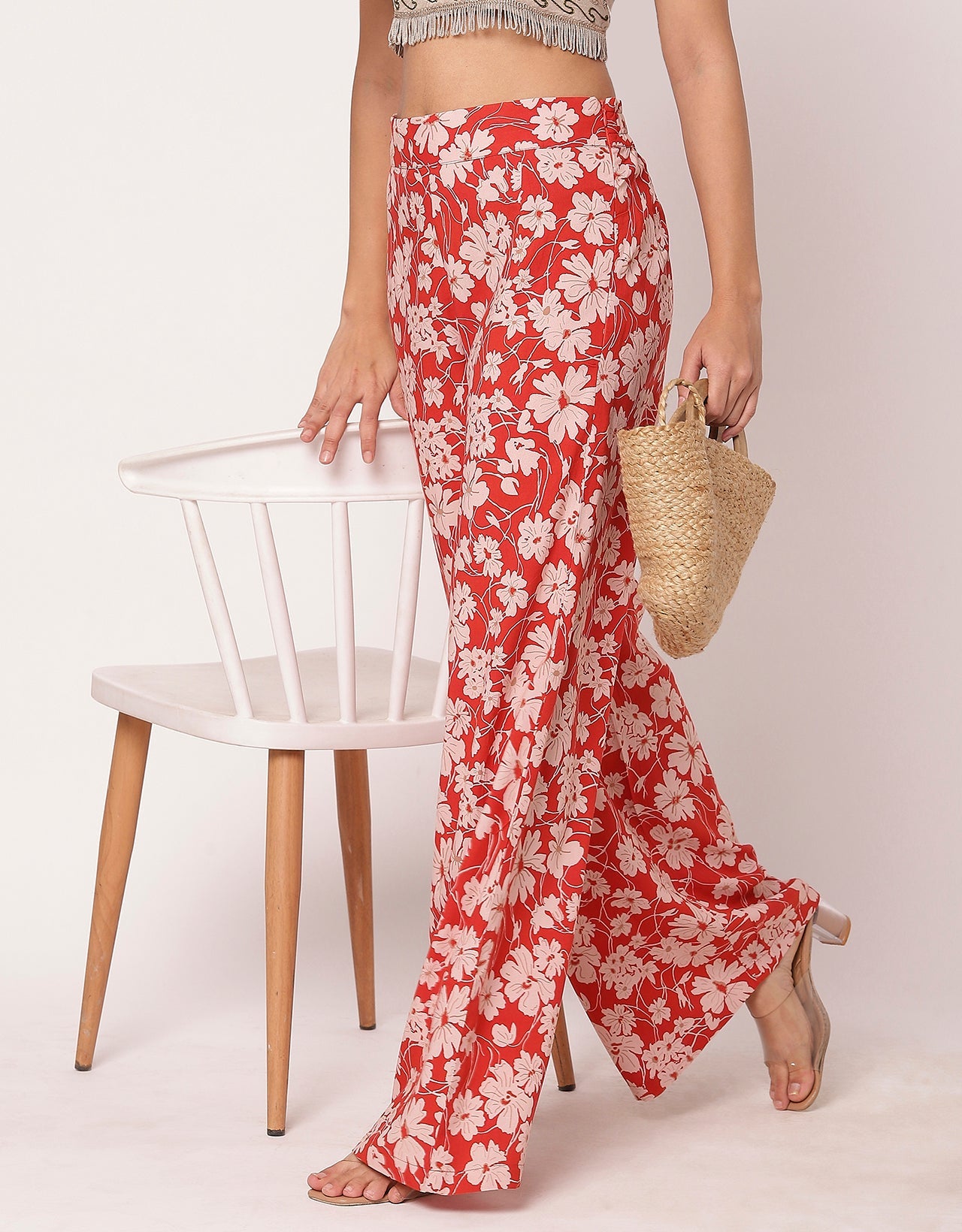 Women's High Waist Ankle Length Palazzo Pants