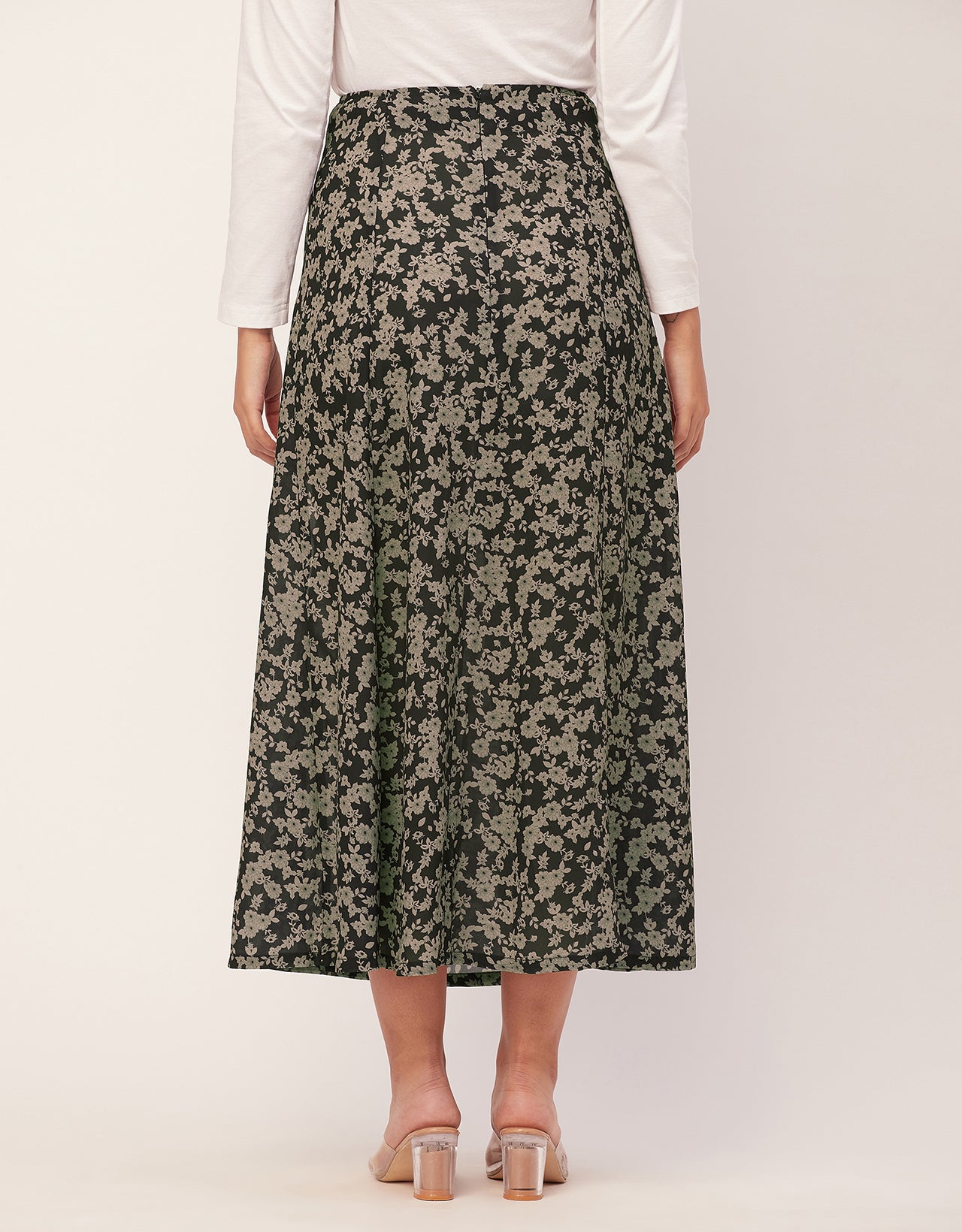 A-Line Skirt, Slit, Midi