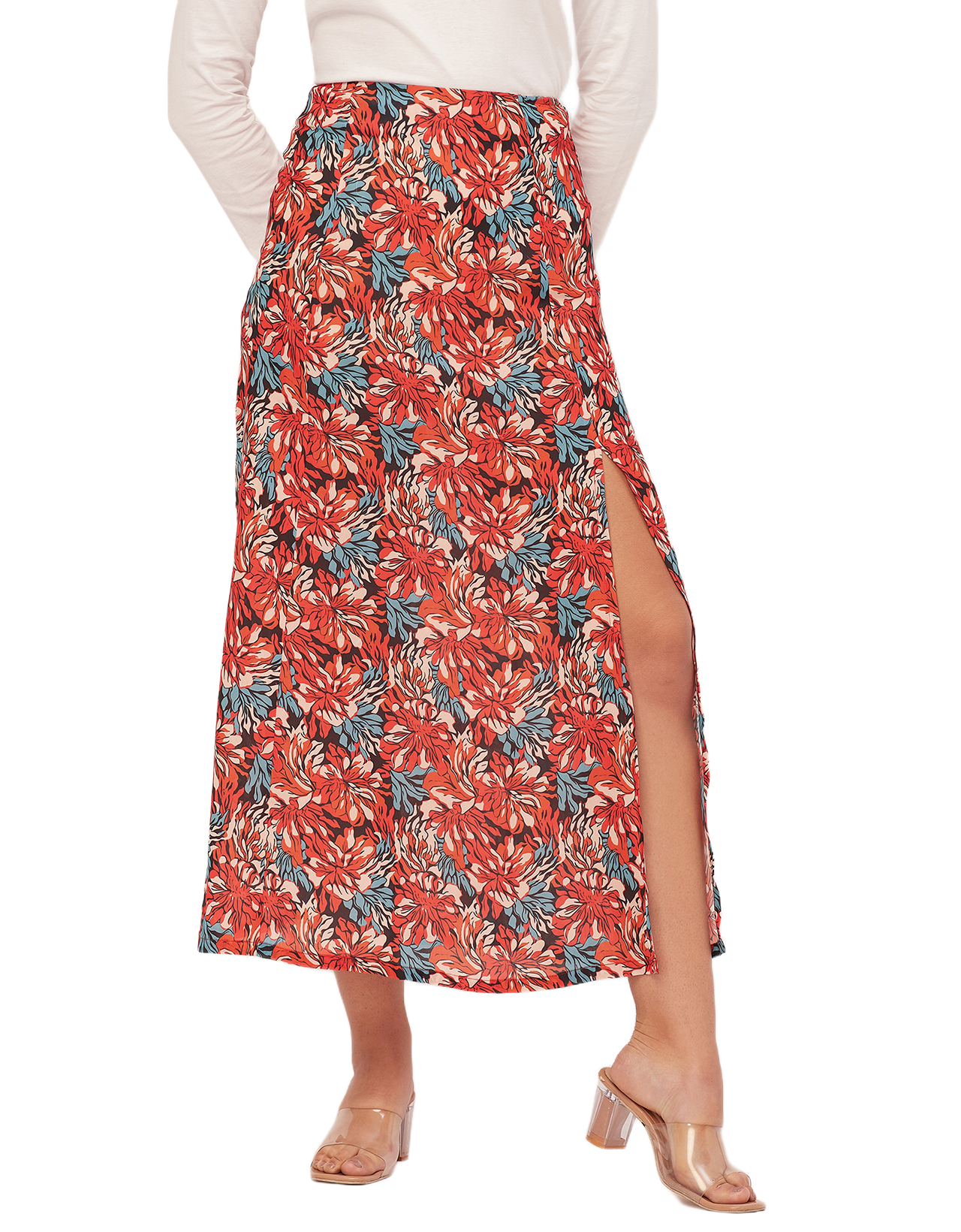 A-Line Skirt, Slit, Midi