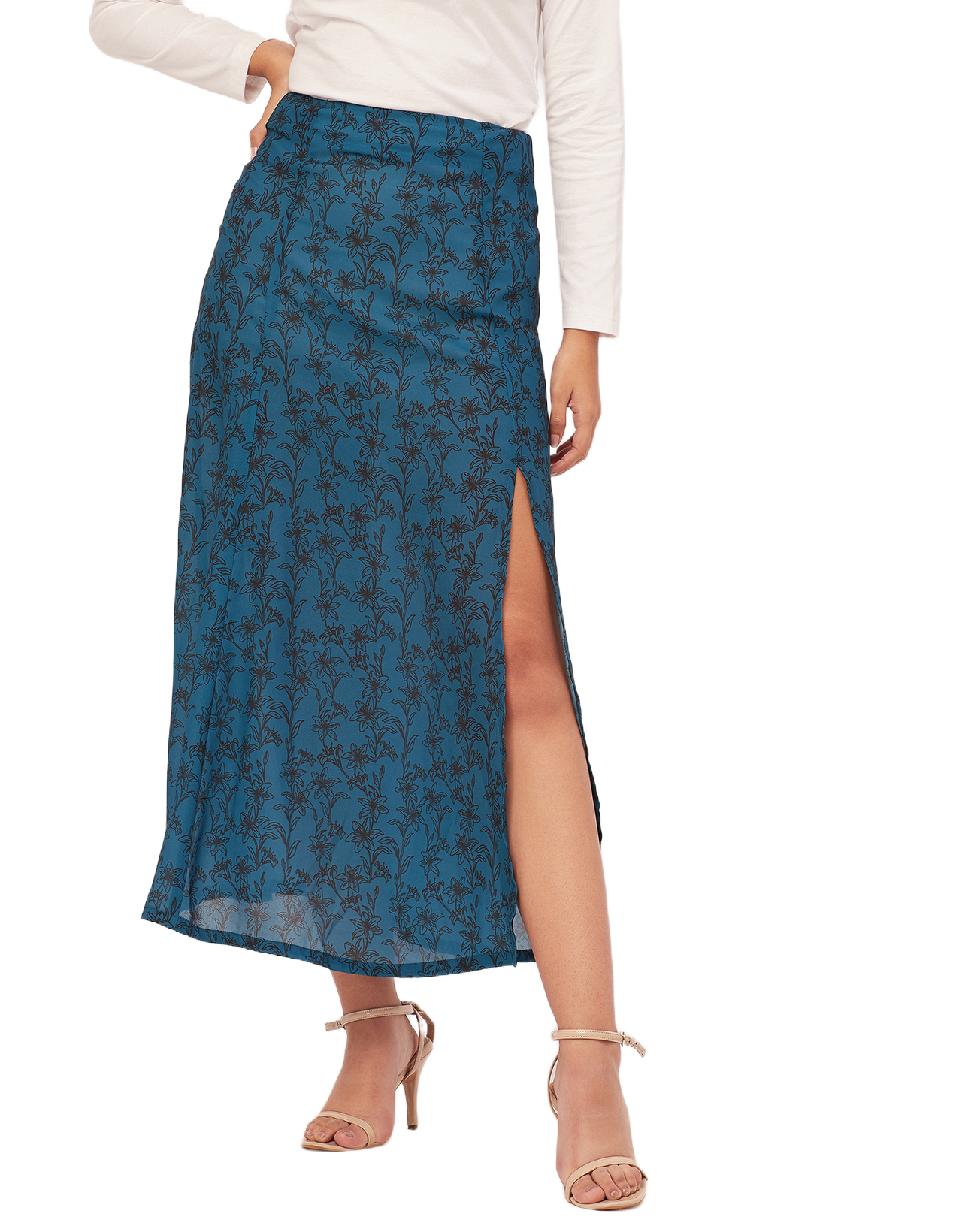 A-Line Skirt, Slit, Midi