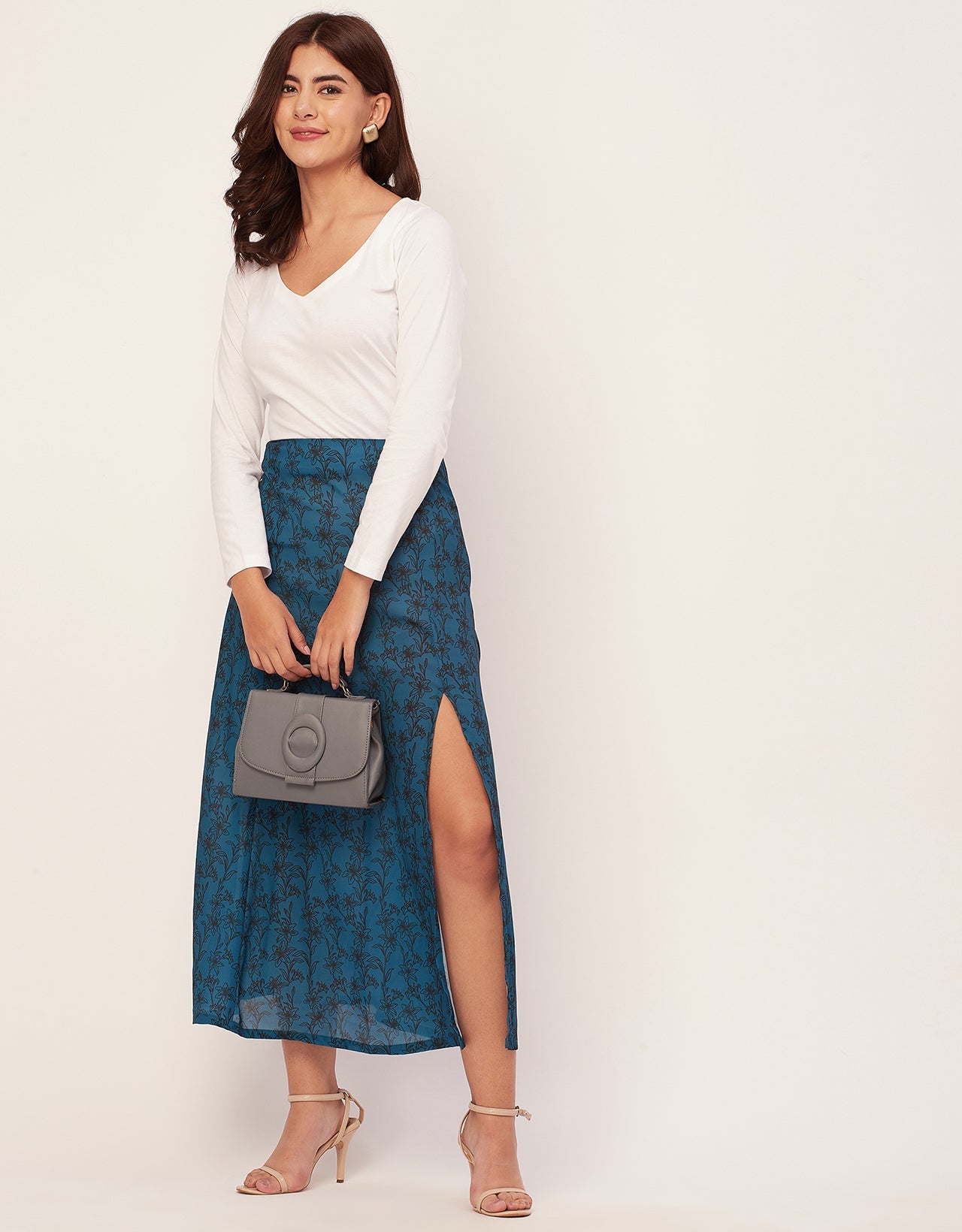 A-Line Skirt, Slit, Midi