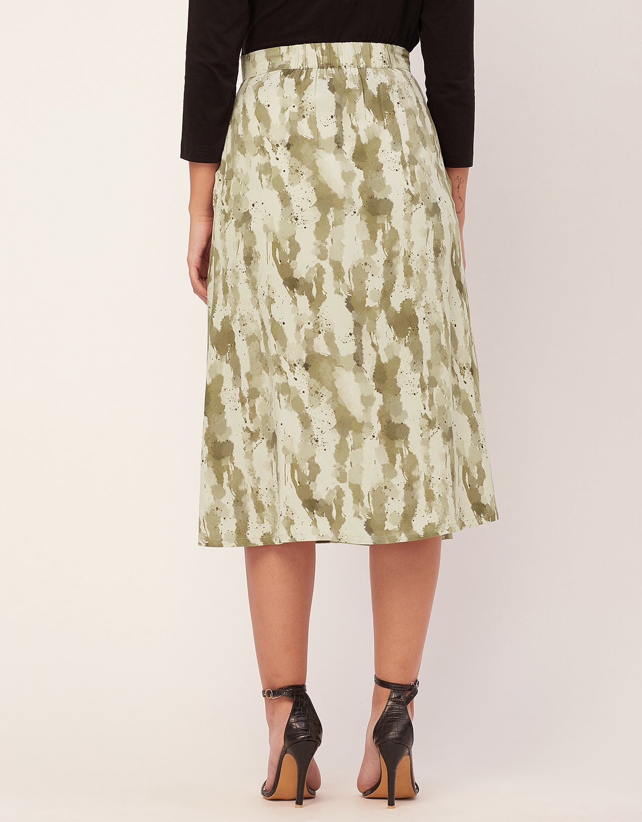A-Line Skirt, Buttoned Midi