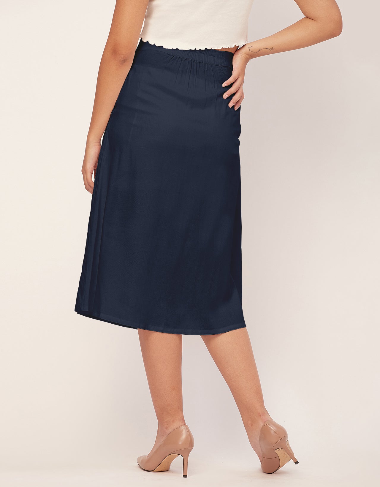 A-Line Skirt, Buttoned Midi