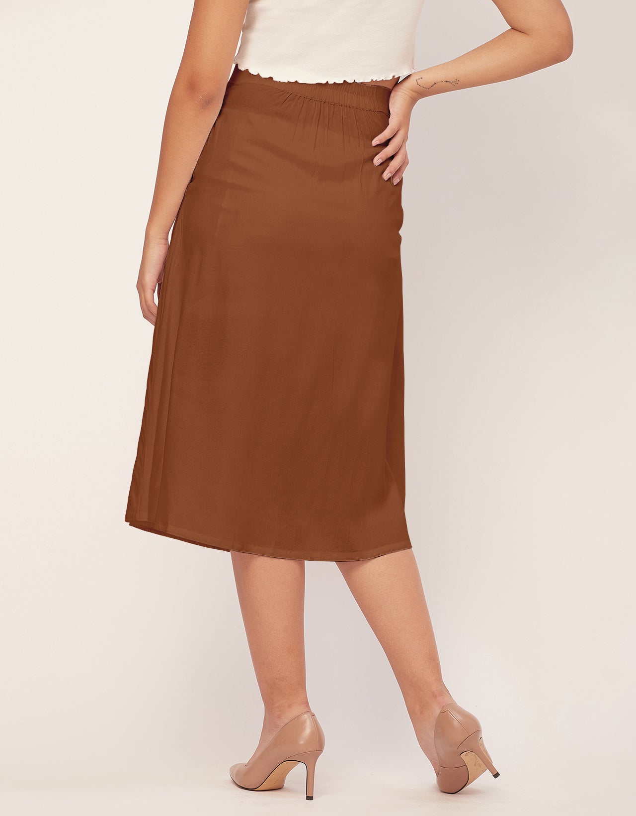 A-Line Skirt, Buttoned Midi