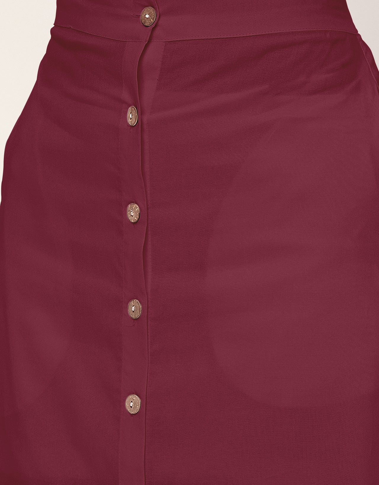 A-Line Skirt, Buttoned Midi