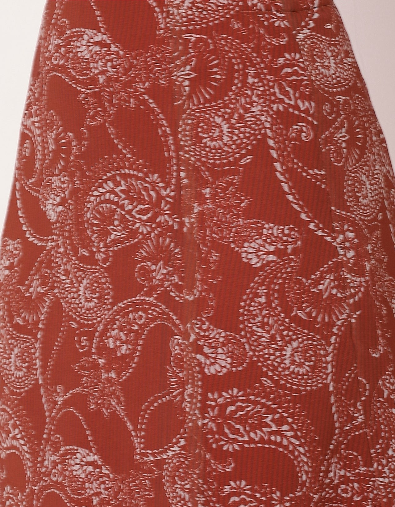 Printed A-Line Skirt With Slit For Women,