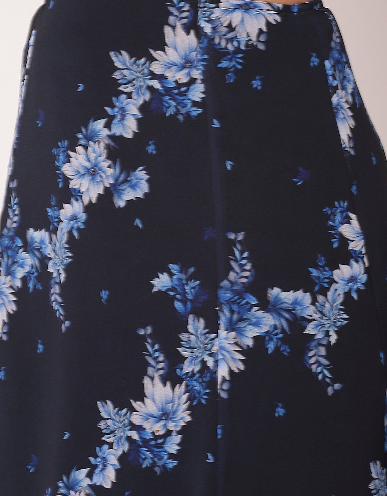 Printed A-Line Skirt With Slit For Women,