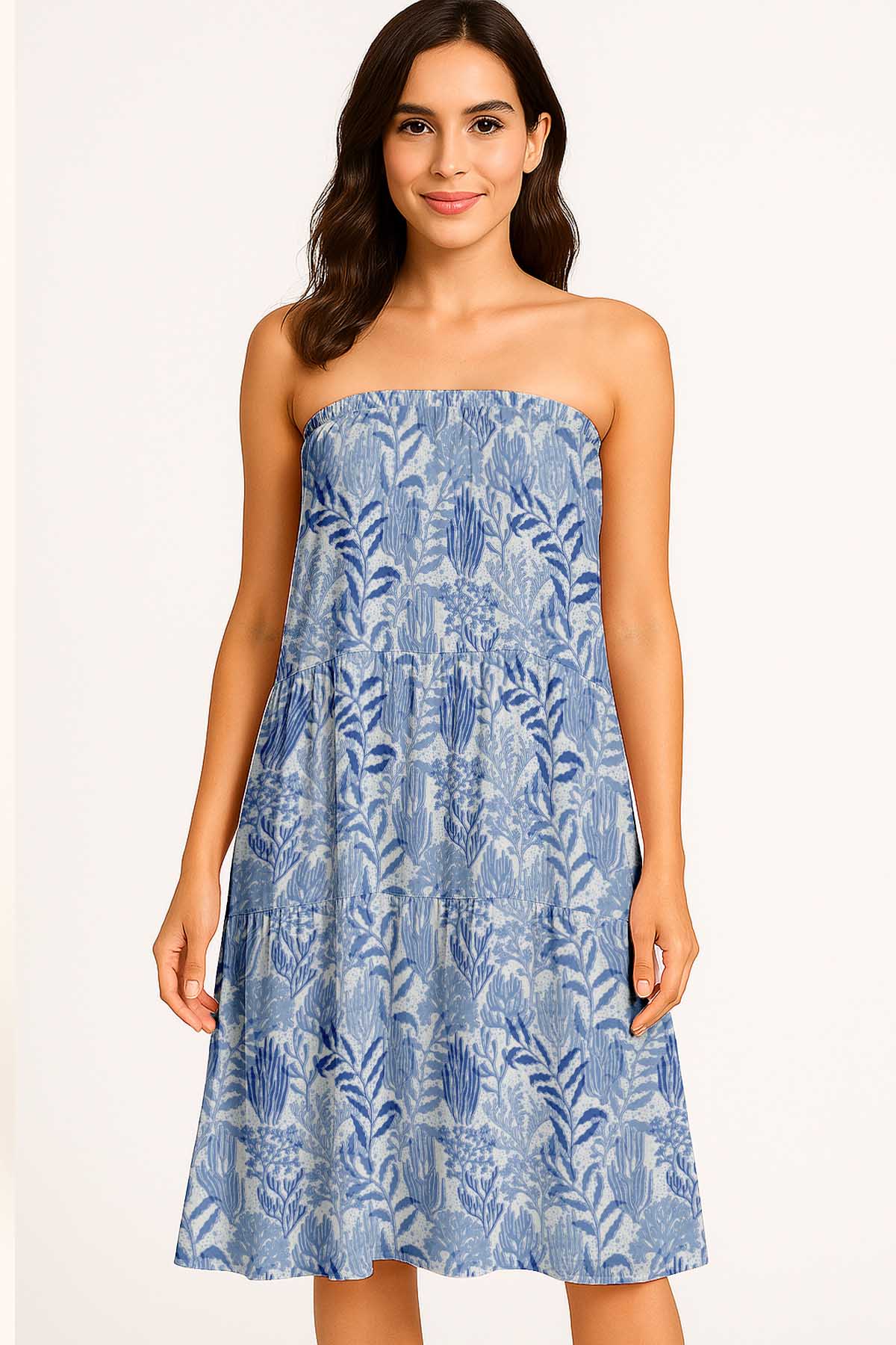 Women's Rayon Maxi Skirt with Pockets | Flowy Tiered Boho Skirt
