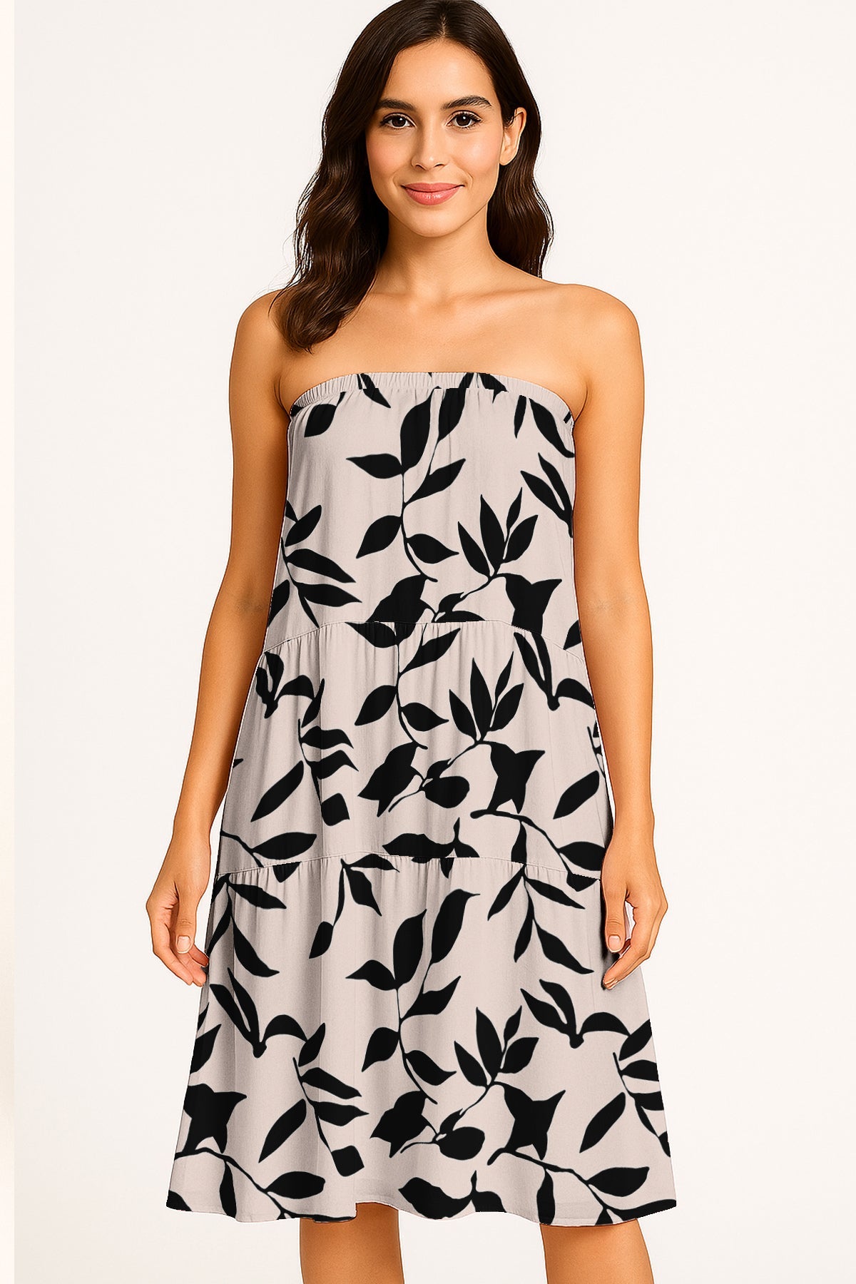Women's Flowy Tiered Boho Skirt | Elastic Waist Resort Wear | Summer & Travel Outfit