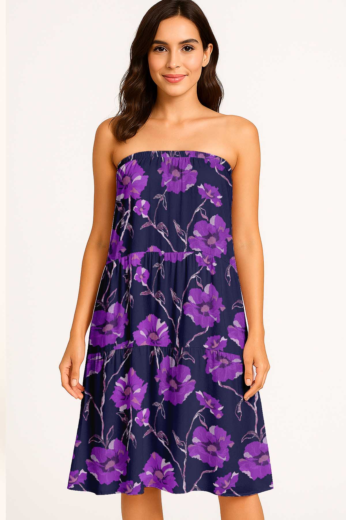 Women's Flowy Tiered Boho Skirt | Elastic Waist Resort Wear | Summer & Travel Outfit