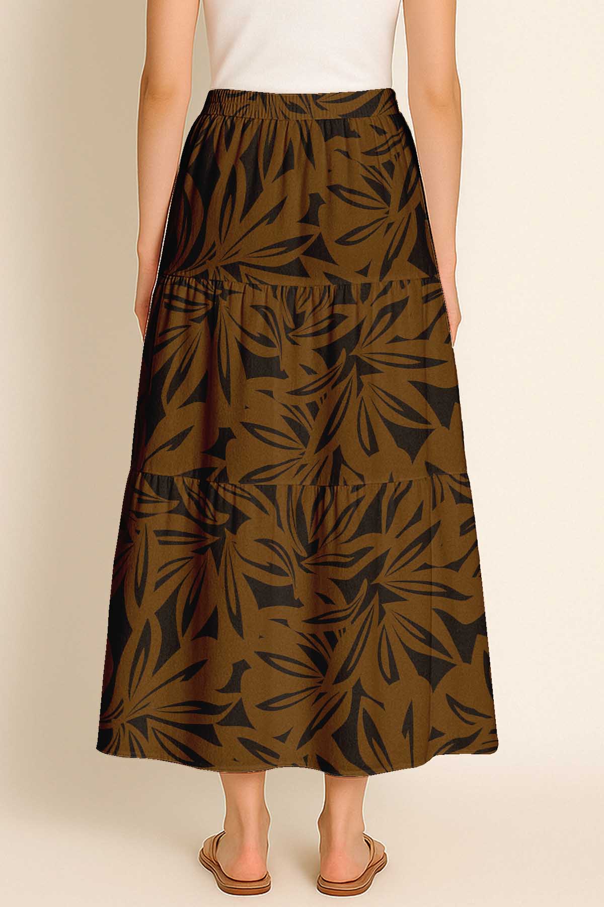 Flowy Tiered Boho Skirt | Women's Maxi Skirt with Pockets Summer & Travel Outfit