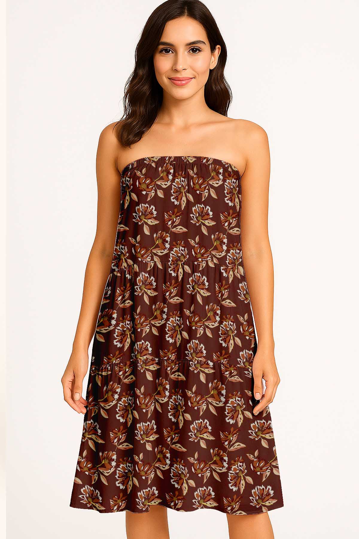 Women's Flowy Tiered Boho Skirt | Elastic Waist Resort Wear | Summer & Travel Outfit
