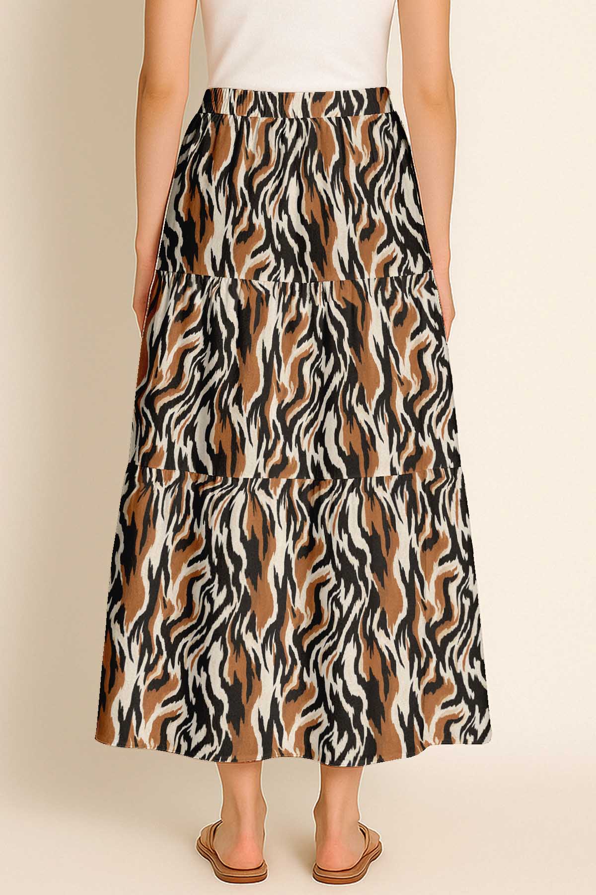 Flowy Tiered Boho Skirt | Women's Maxi Skirt with Pockets Summer & Travel Outfit