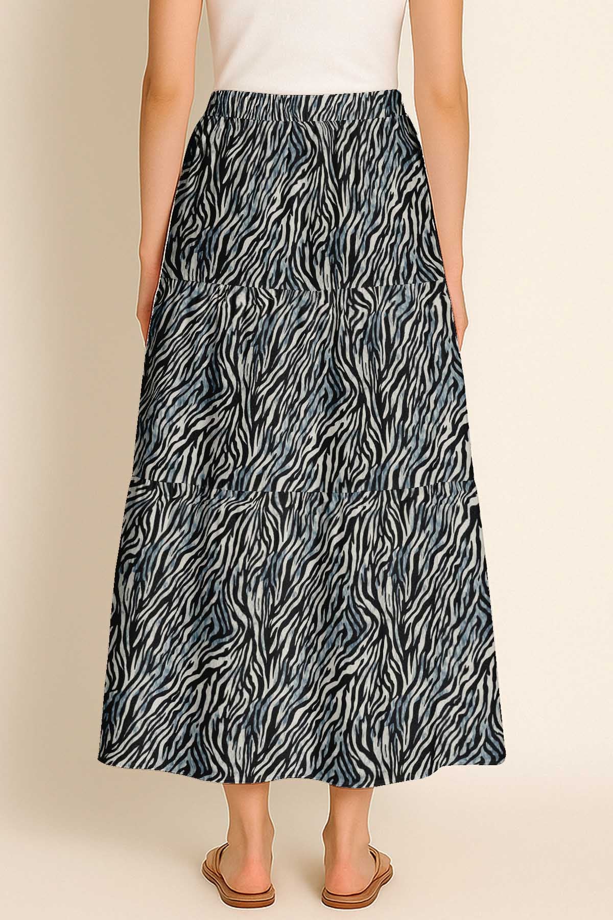 Flowy Tiered Boho Skirt | Women's Maxi Skirt with Pockets Summer & Travel Outfit