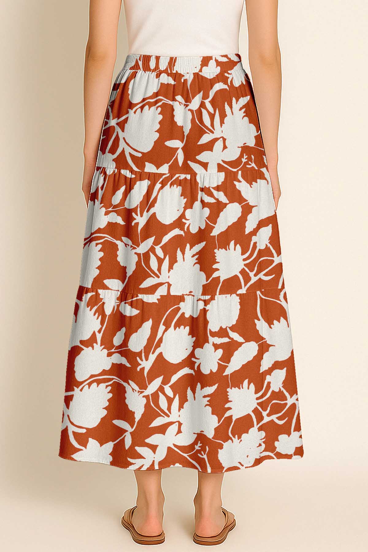 Flowy Tiered Boho Skirt | Women's Maxi Skirt with Pockets Summer & Travel Outfit