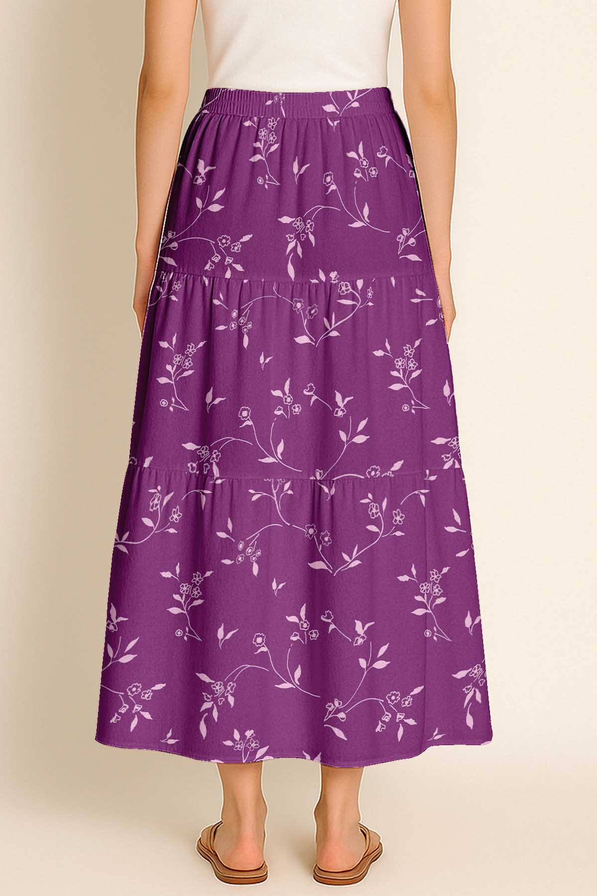 Flowy Tiered Boho Skirt | Women's Maxi Skirt with Pockets Summer & Travel Outfit