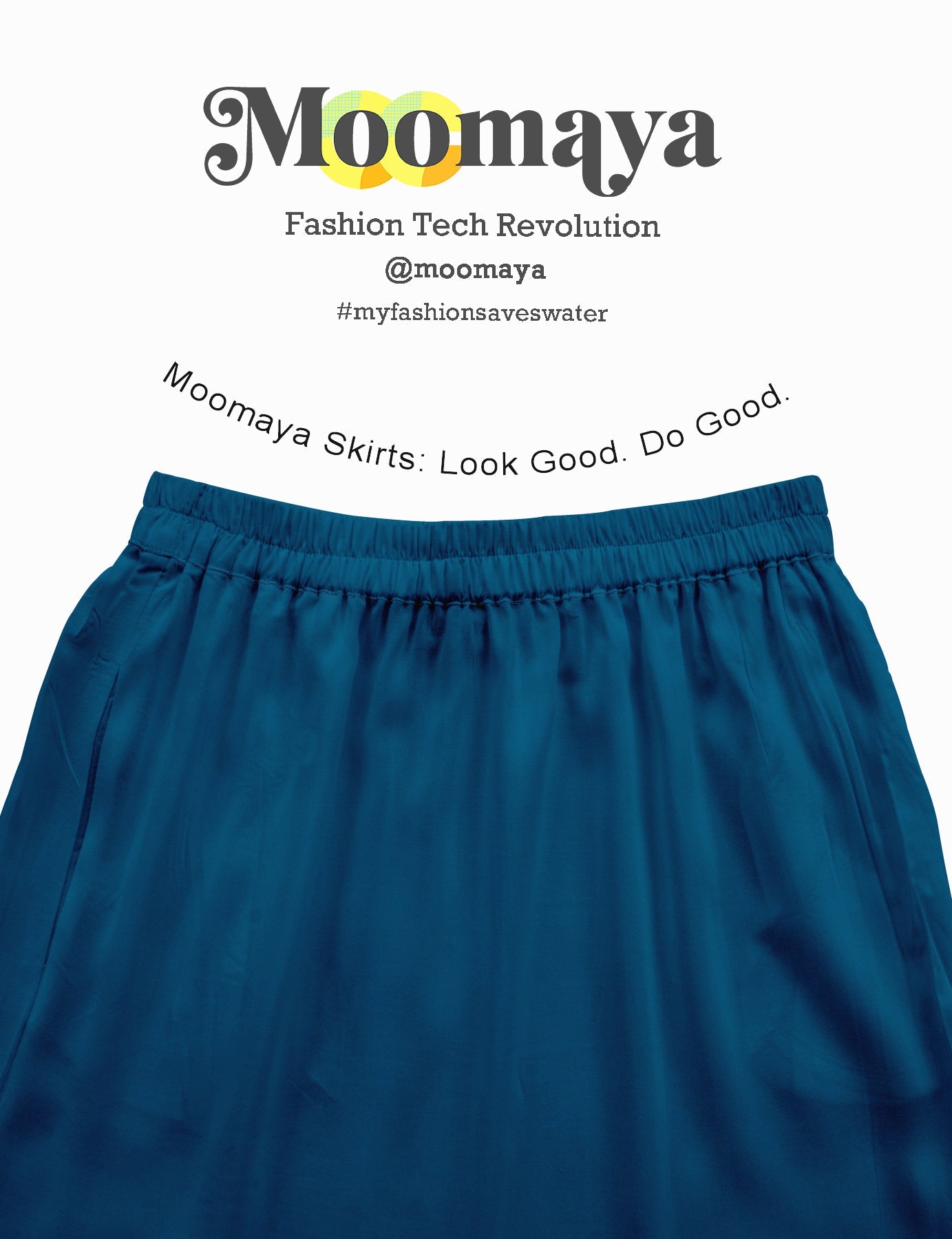 Moomaya Women's Elastic Waist Skirt | Solid Bohemian Style Rayon Maxi with Side Pockets | Tiered Flowy Skirt with Pockets