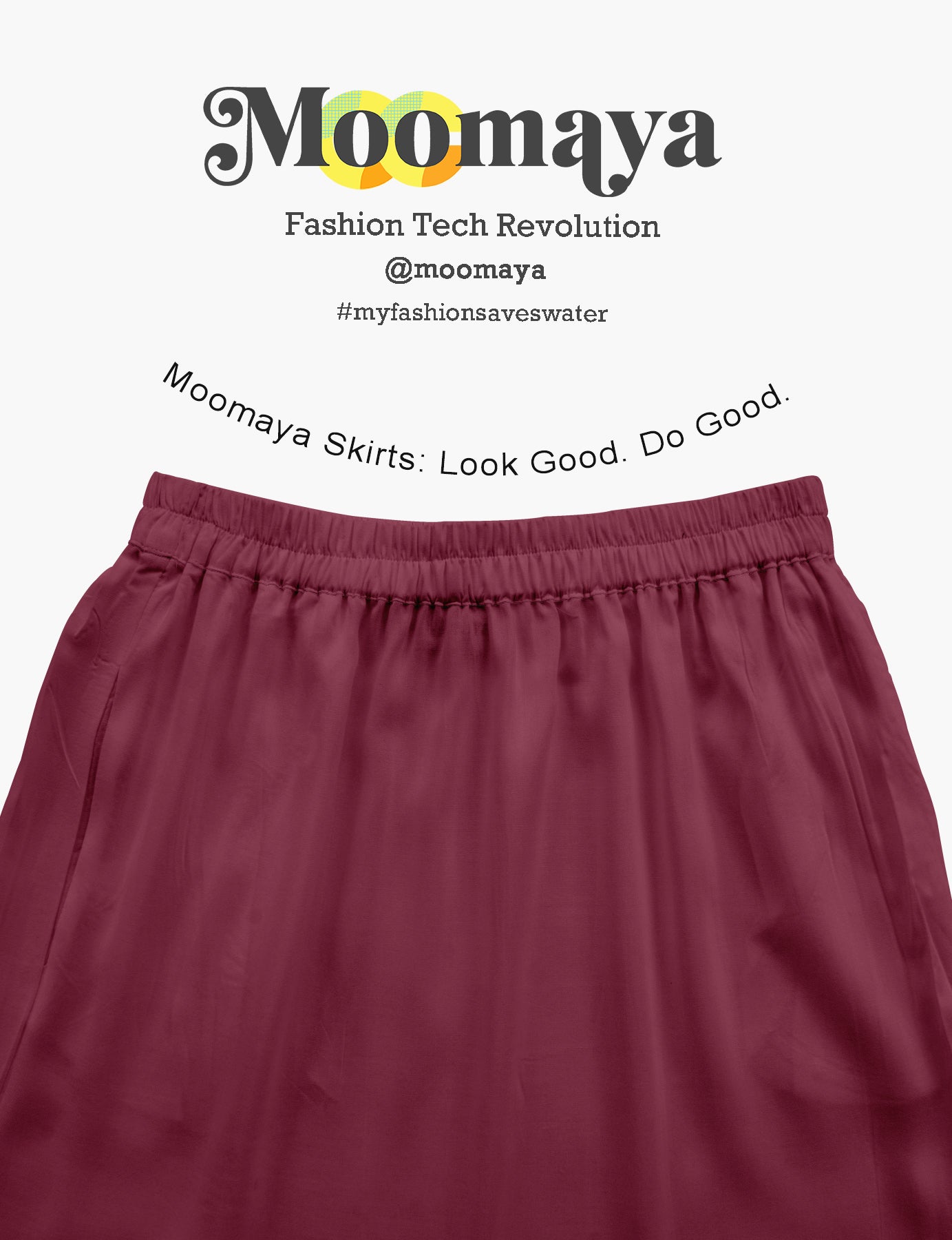Moomaya Women's Elastic Waist Skirt | Solid Bohemian Style Rayon Maxi with Side Pockets | Tiered Flowy Skirt with Pockets