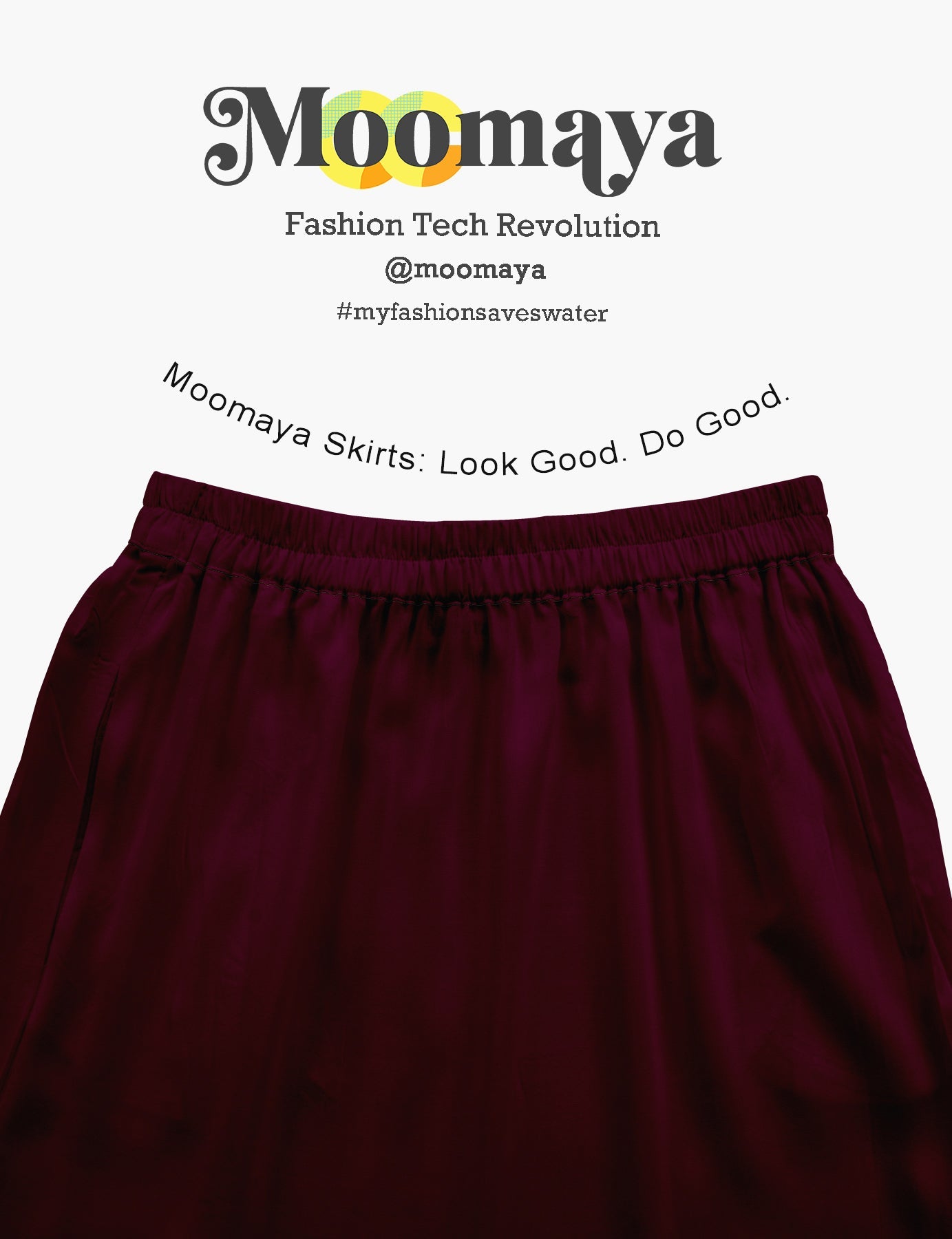 Moomaya Women's Elastic Waist Skirt | Solid Bohemian Style Rayon Maxi with Side Pockets | Tiered Flowy Skirt with Pockets