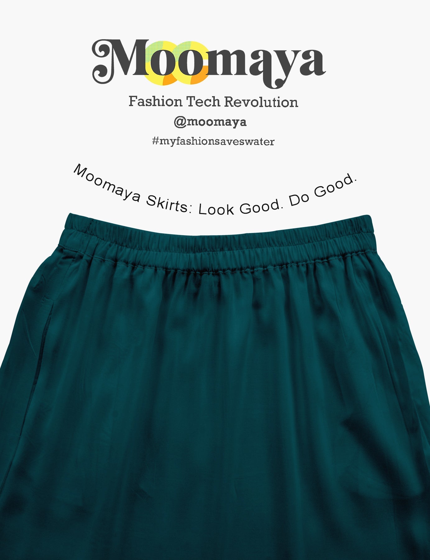 Moomaya Women's Elastic Waist Skirt | Solid Bohemian Style Rayon Maxi with Side Pockets | Tiered Flowy Skirt with Pockets